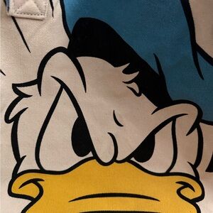 Donald Duck Canvas Tote Bag - Blue and Yellow